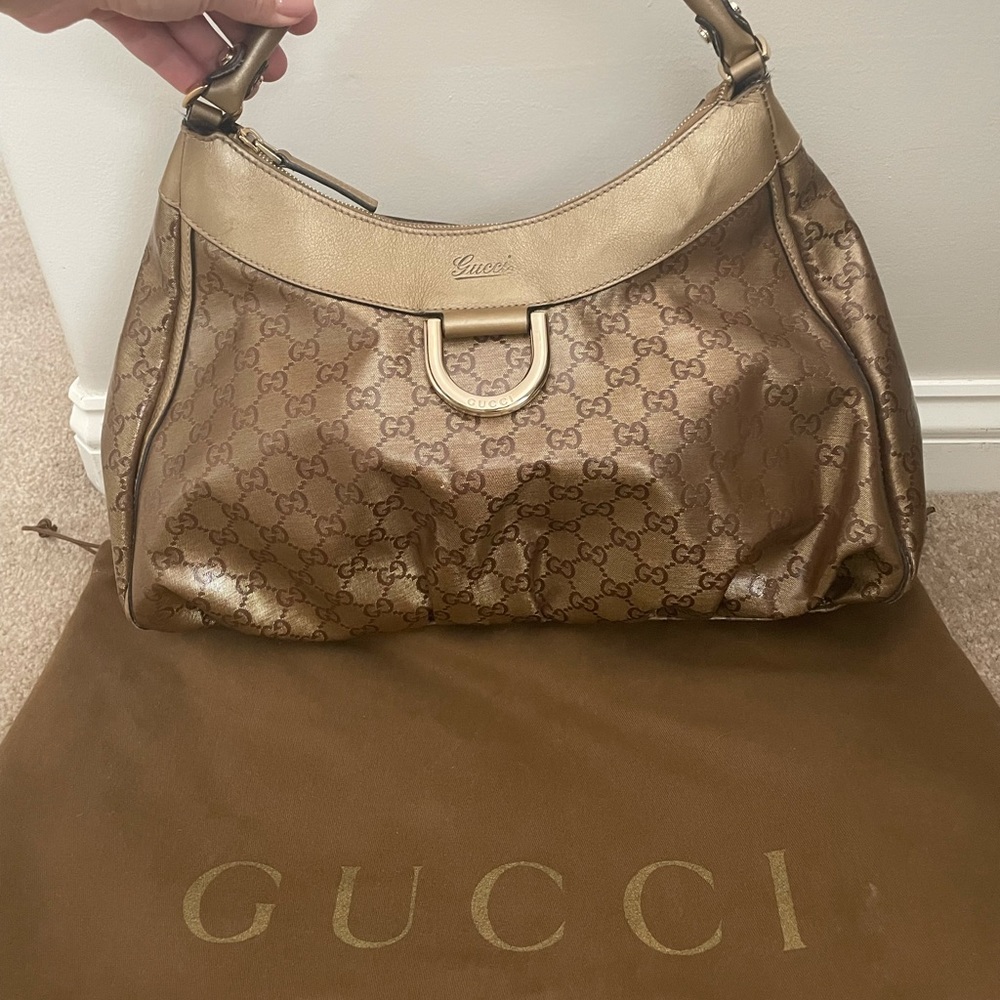 Gucci GG D Ring hobo canvas
